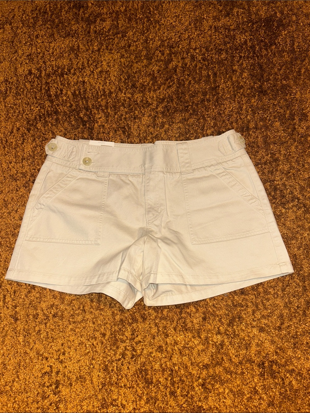 Banana Republic Cream Casual Patch-Pocket Shorts
